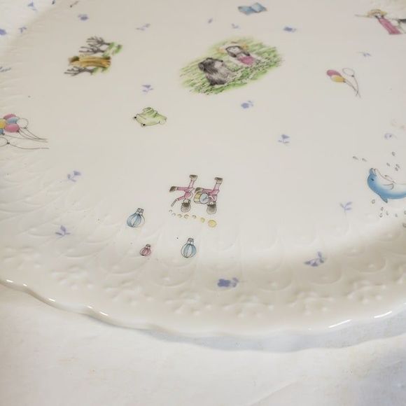 Made in Japan Narumi White Embossed Children Serving Plate Dessert Platter - Picture 11 of 11